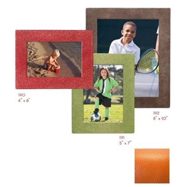 Raika Raika RO 191 ORANGE 5in. x 7in. Square Edge Leather Frames - Orange RO 191 ORANGE - main